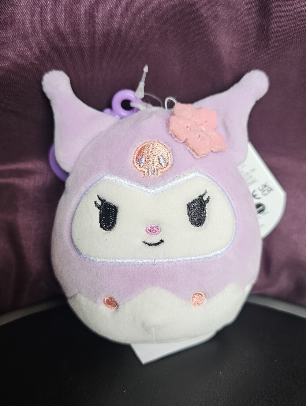 Sanrio Kuromi Squishmallow Plush Keychain Toy